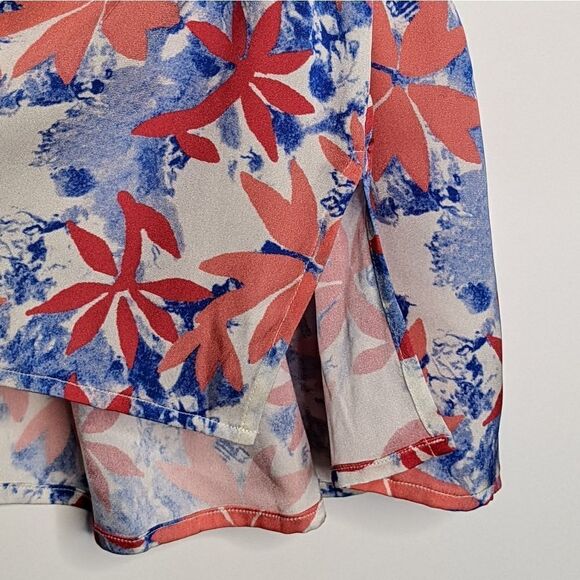 Tucker The Abigail's Party Blouse Tidy Tie Dye Floral Silk Top - Picture 6 of 9